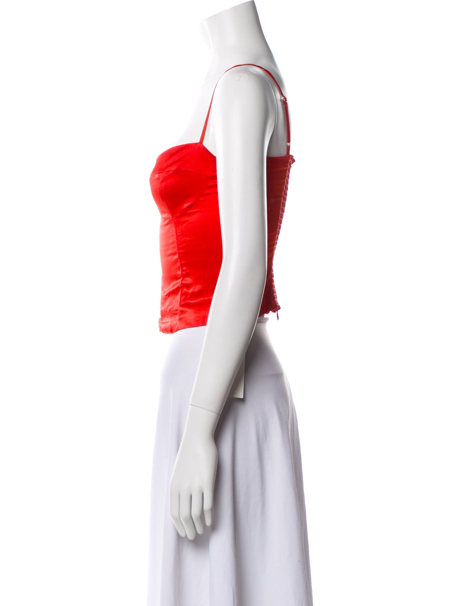 Reformation Silk Strapless Crop Top