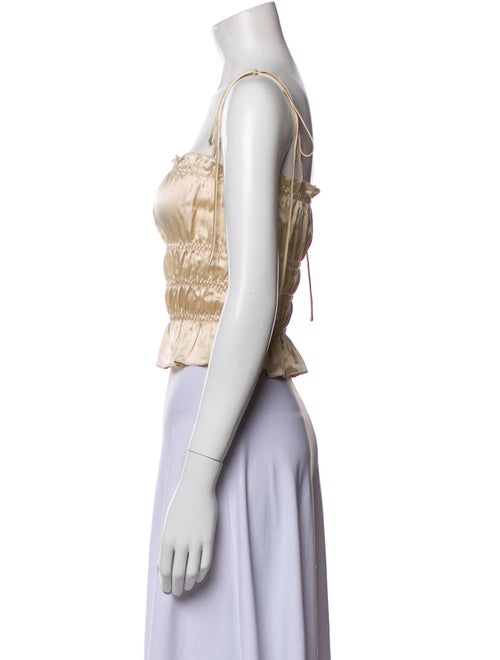 Reformation Silk Square Neckline Crop Top