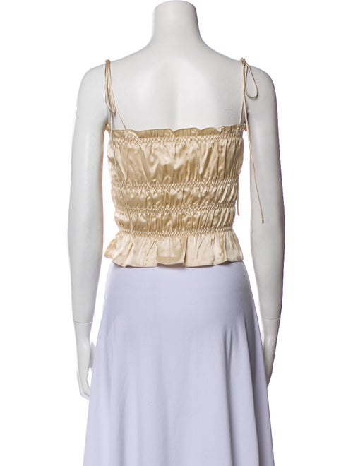 Reformation Silk Square Neckline Crop Top