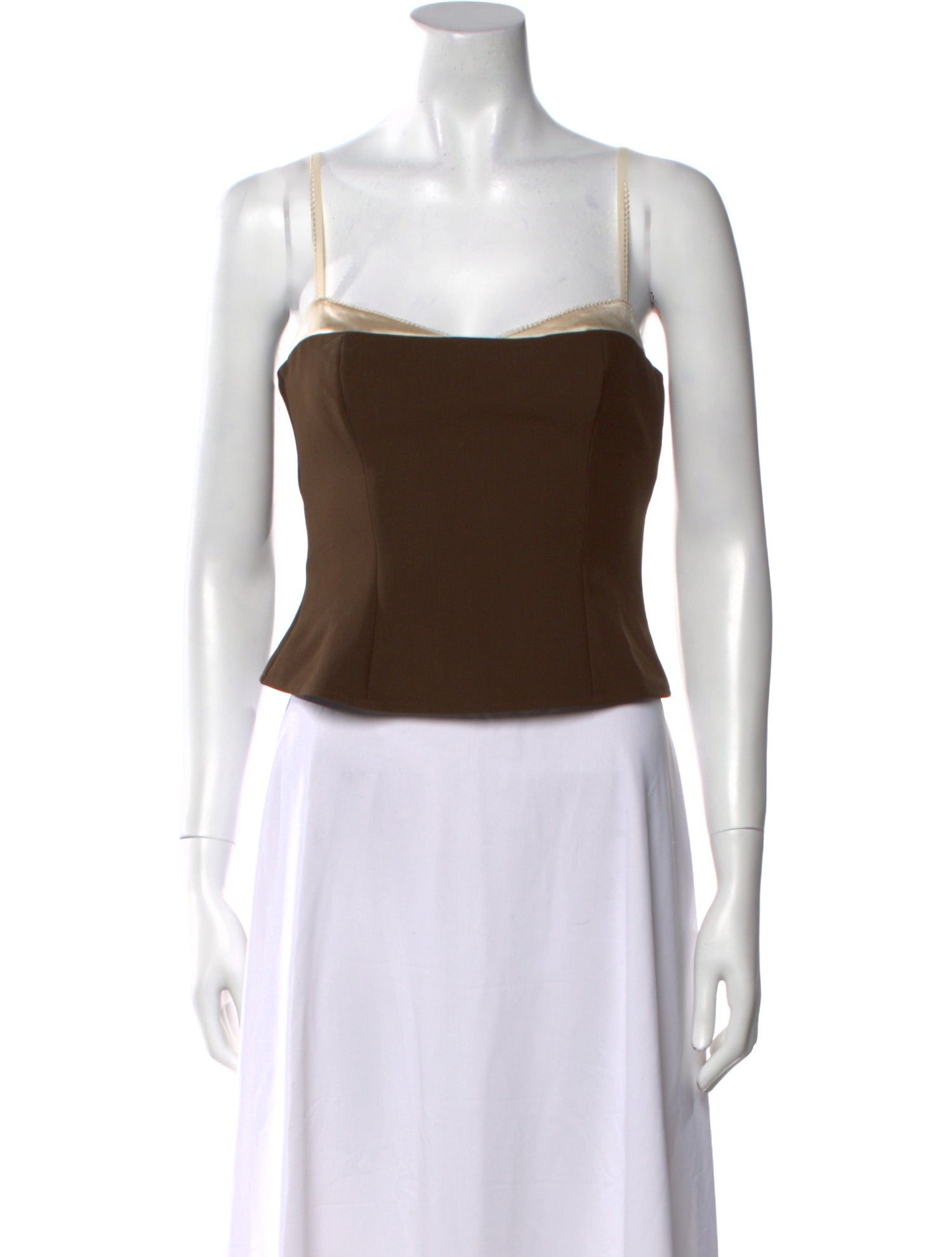 Reformation Square Neckline Sleeveless Crop Top
