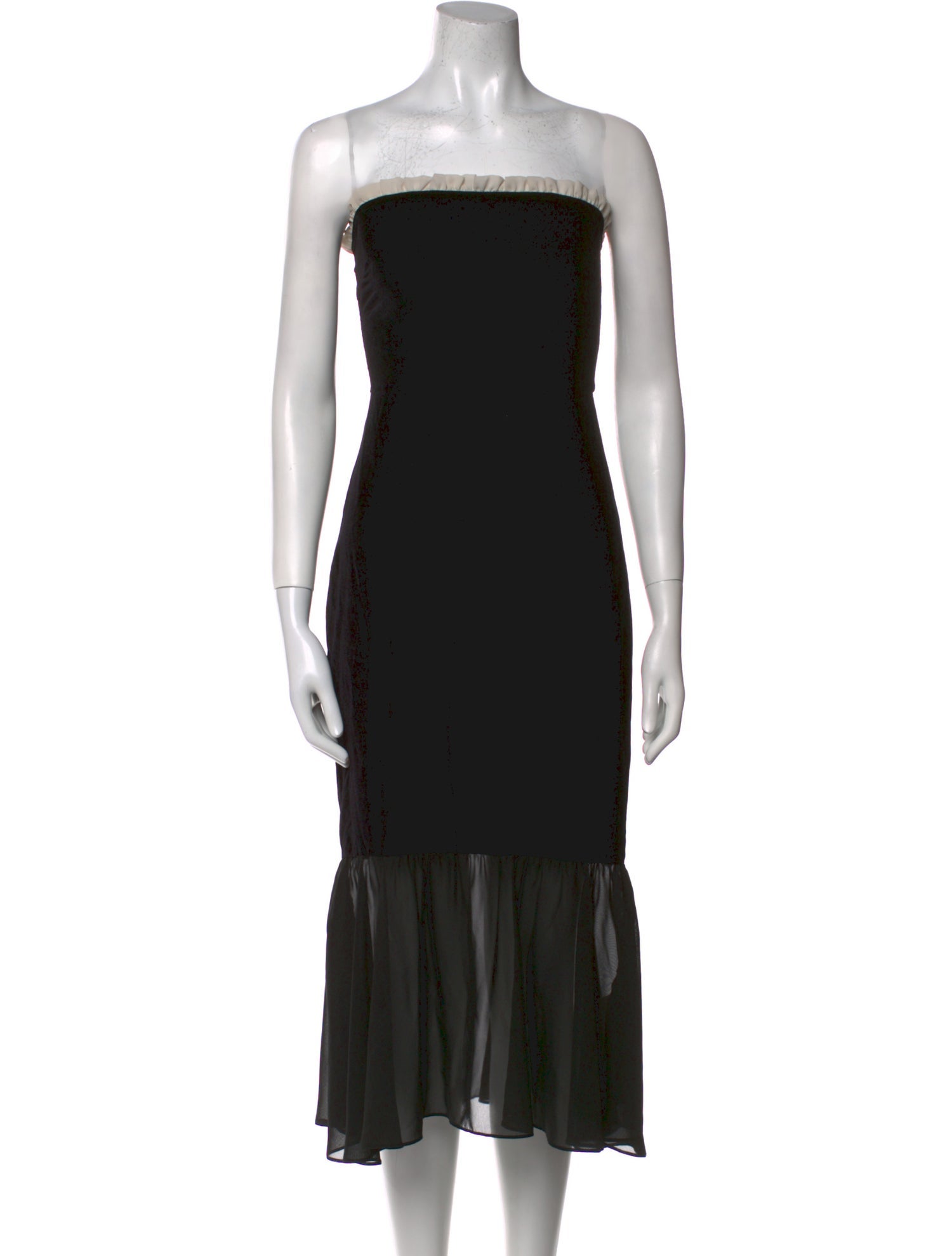 Reformation Strapless Knee-Length Dress