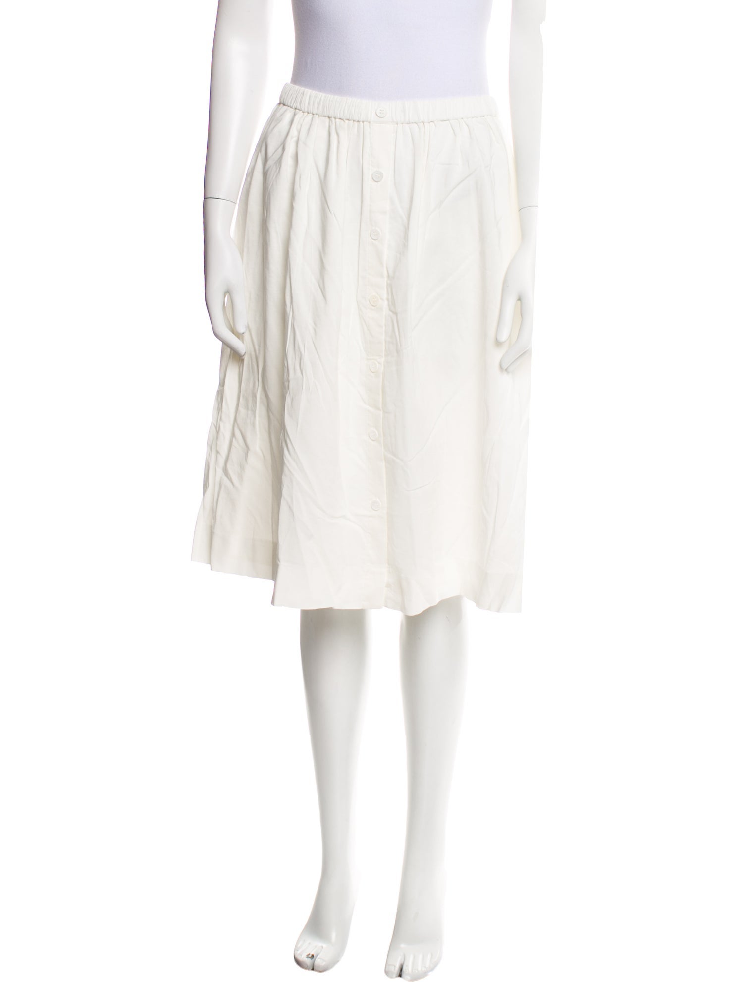 Reformation Pleated Accents Knee-Length Skirt