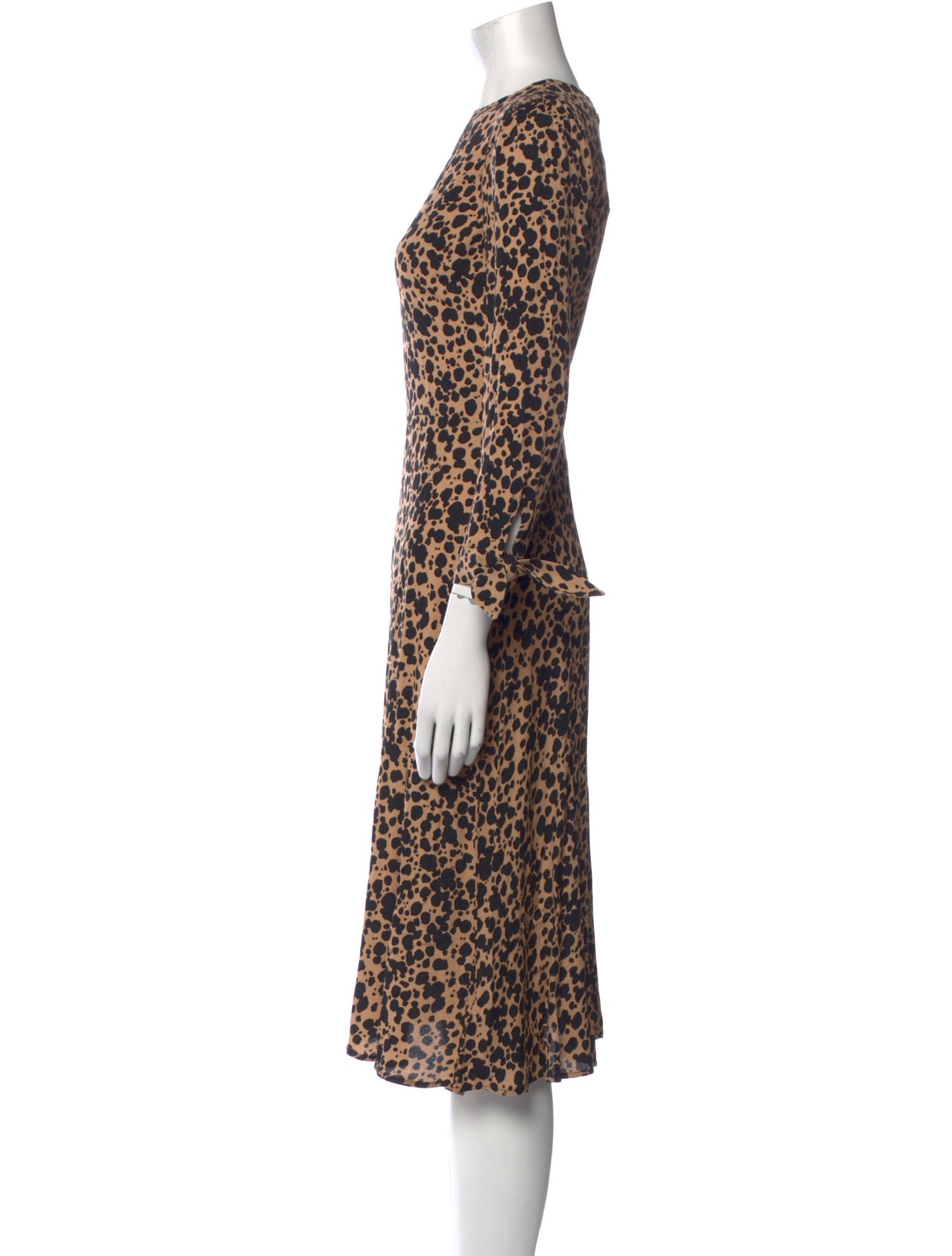 Reformation Animal Print Midi Length Dress w/ Tags