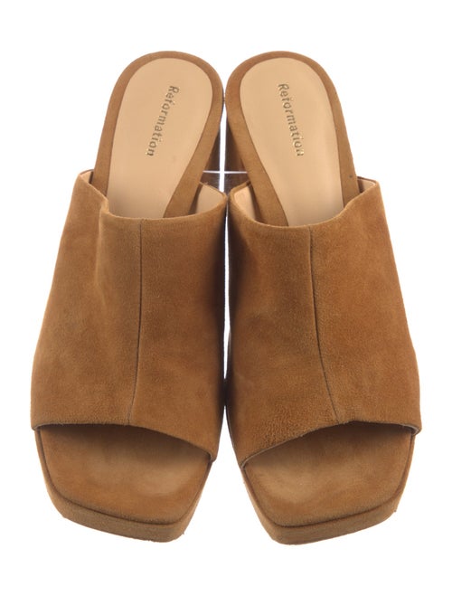 Reformation Suede Slides