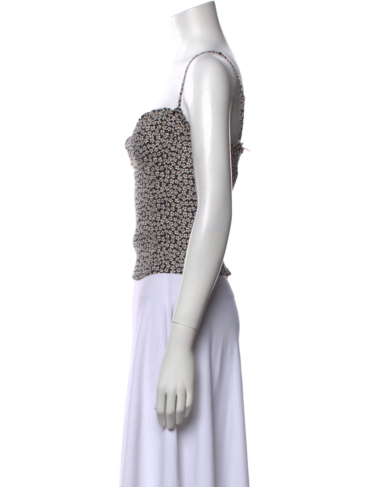 Reformation Floral Print Square Neckline Crop Top w/ Tags