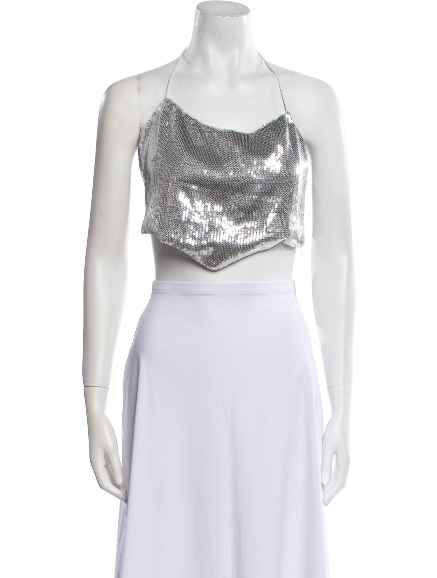 Reformation Halterneck Sleeveless Crop Top