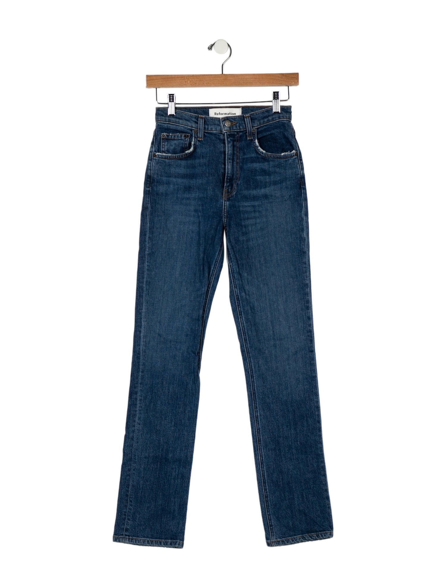 Reformation Mid-Rise Straight Leg Jeans