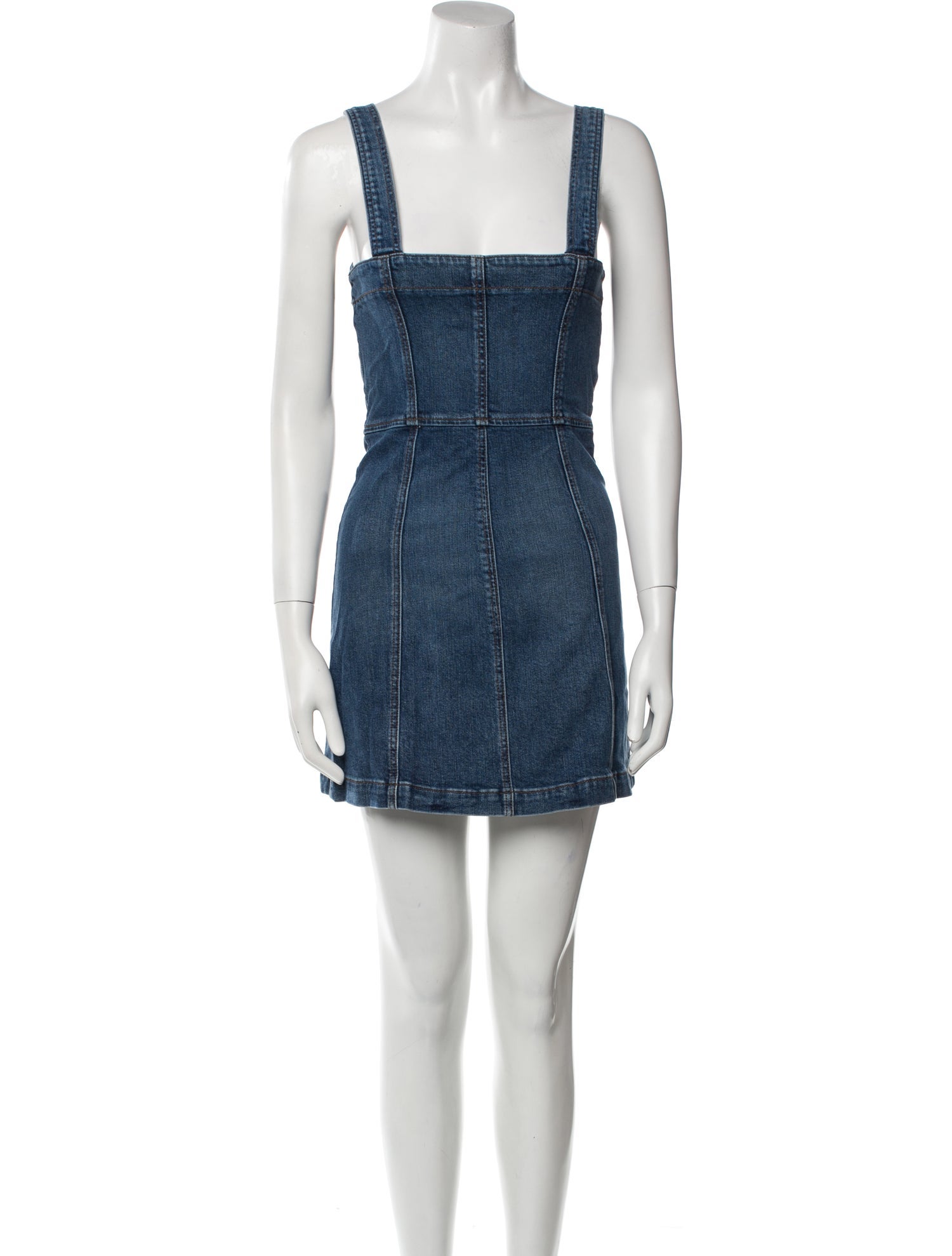 Reformation Square Neckline Mini Dress