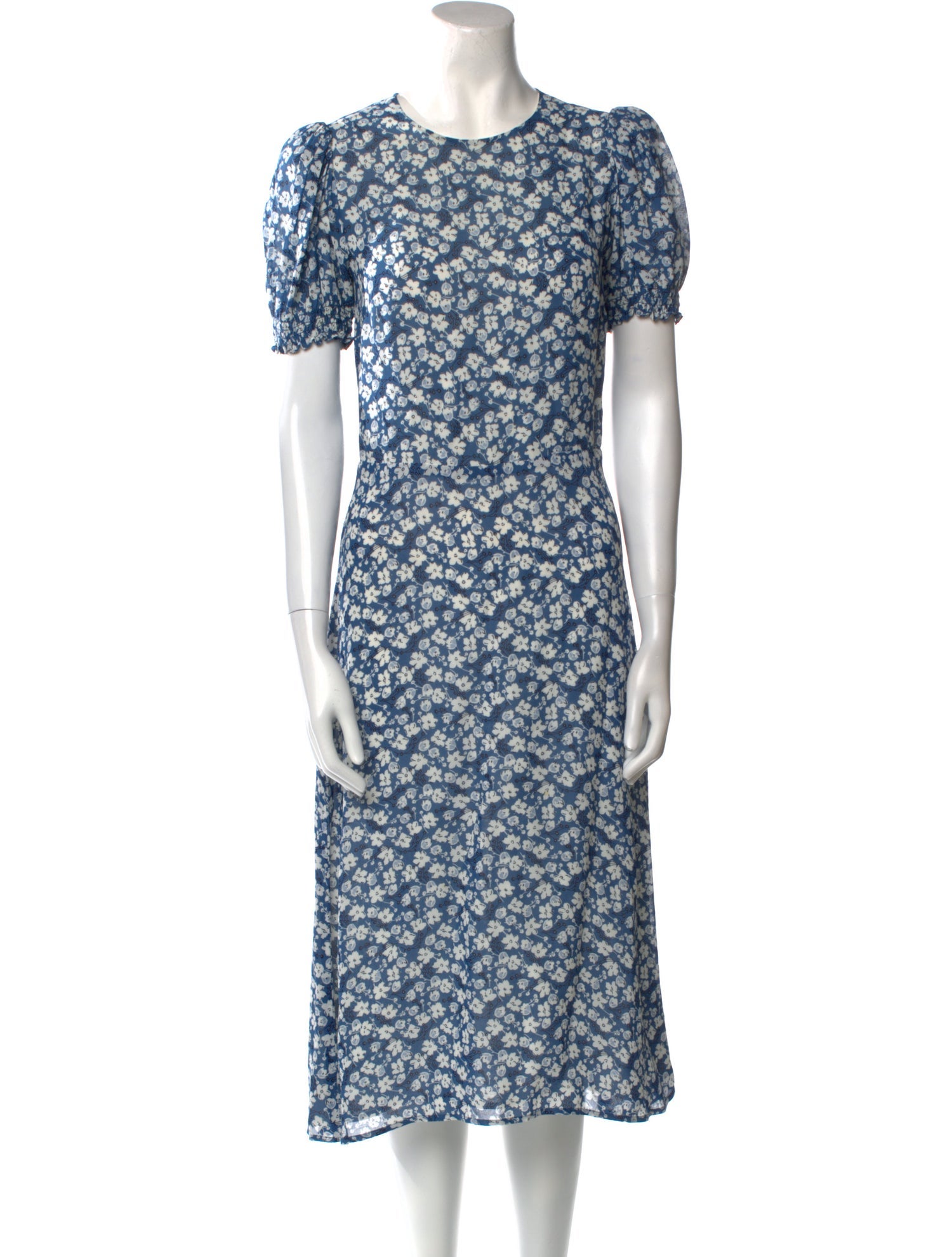 Reformation Floral Print Midi Length Dress