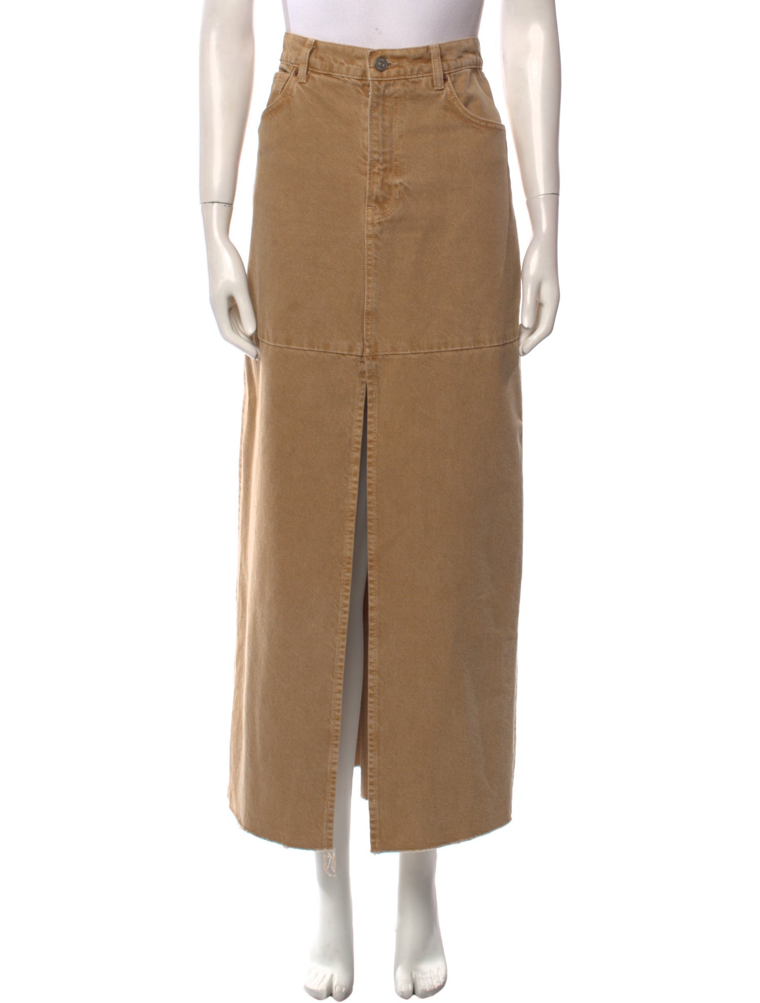 Reformation Raw-Edge Trim Midi Length Skirt