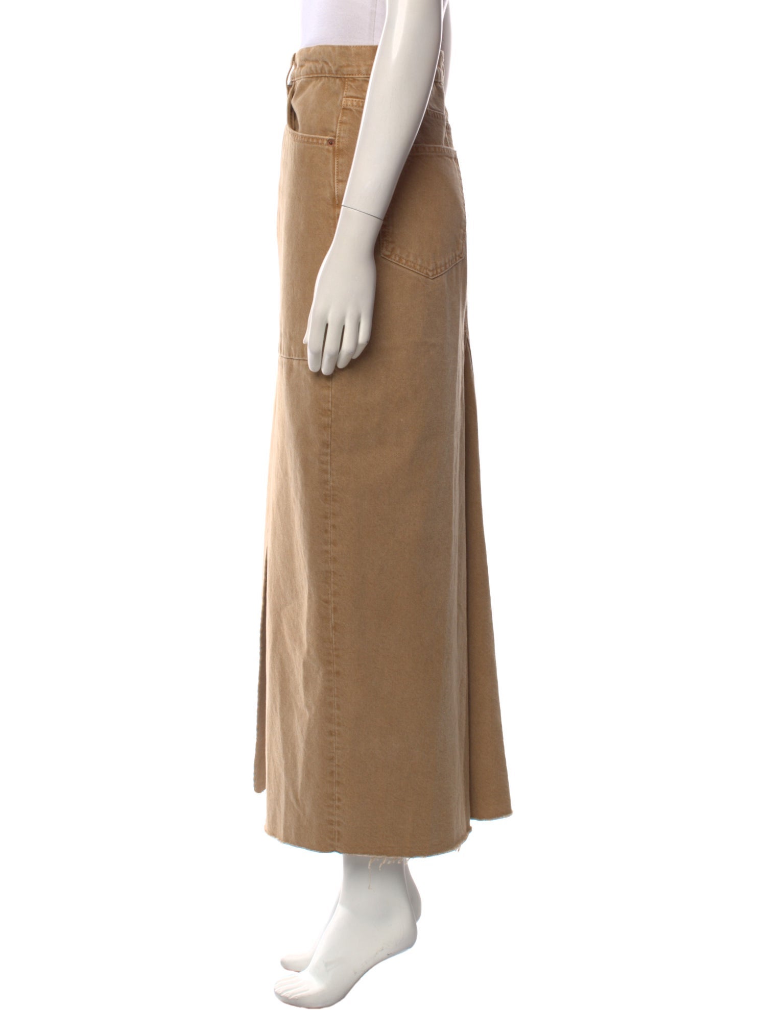 Reformation Raw-Edge Trim Midi Length Skirt