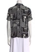Reformation Printed Short Sleeve Button-Up Top
