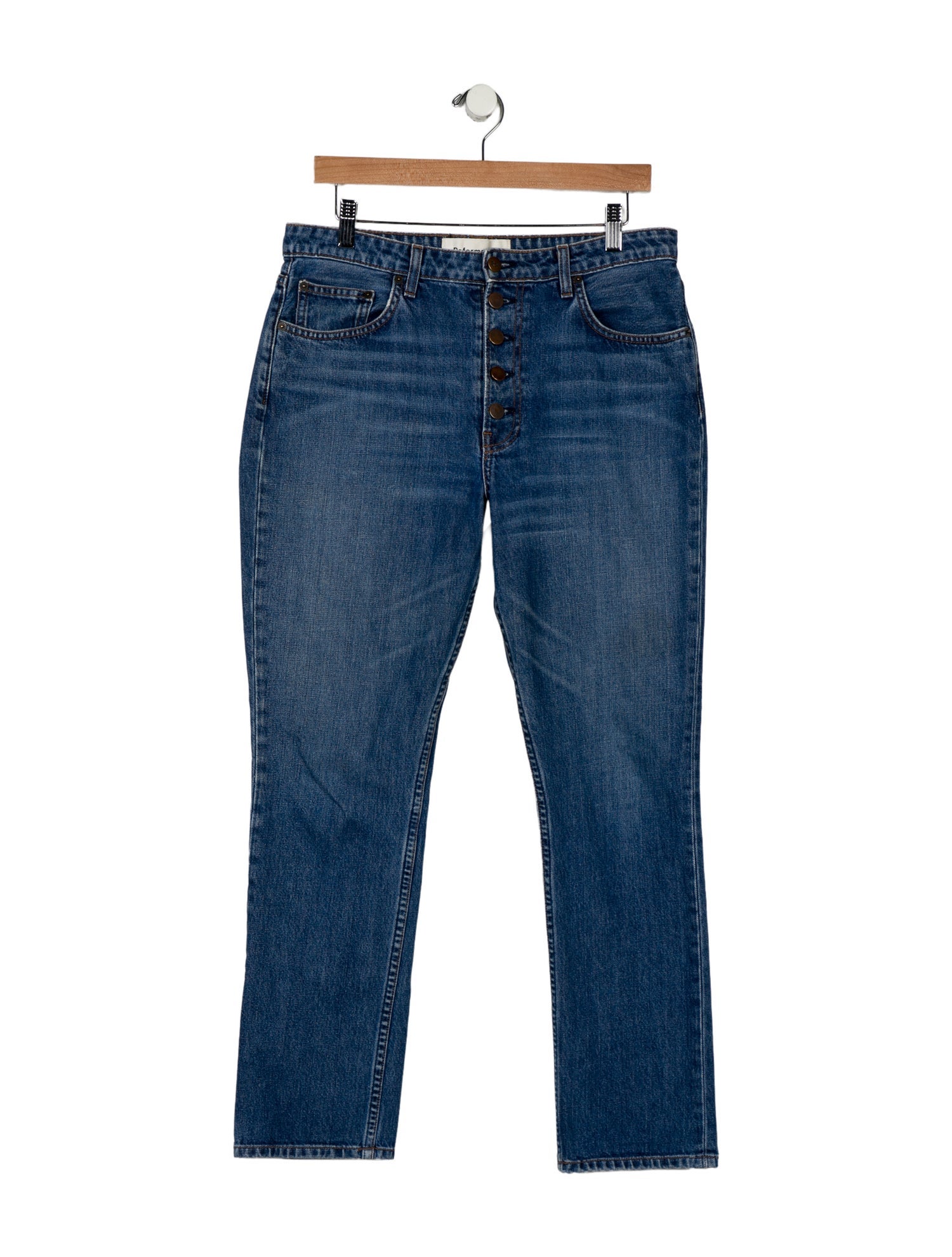 Reformation Mid-Rise Straight Leg Jeans