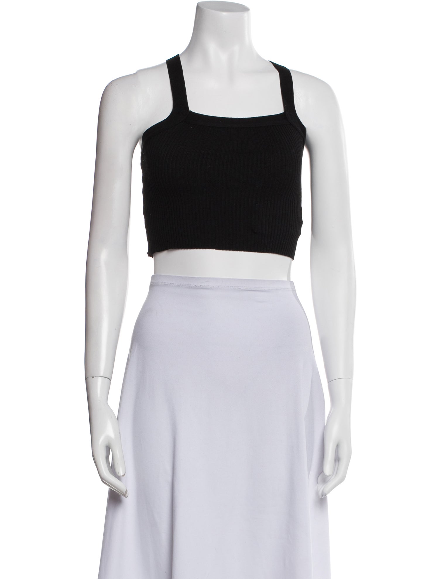 Reformation Square Neckline Sleeveless Crop Top