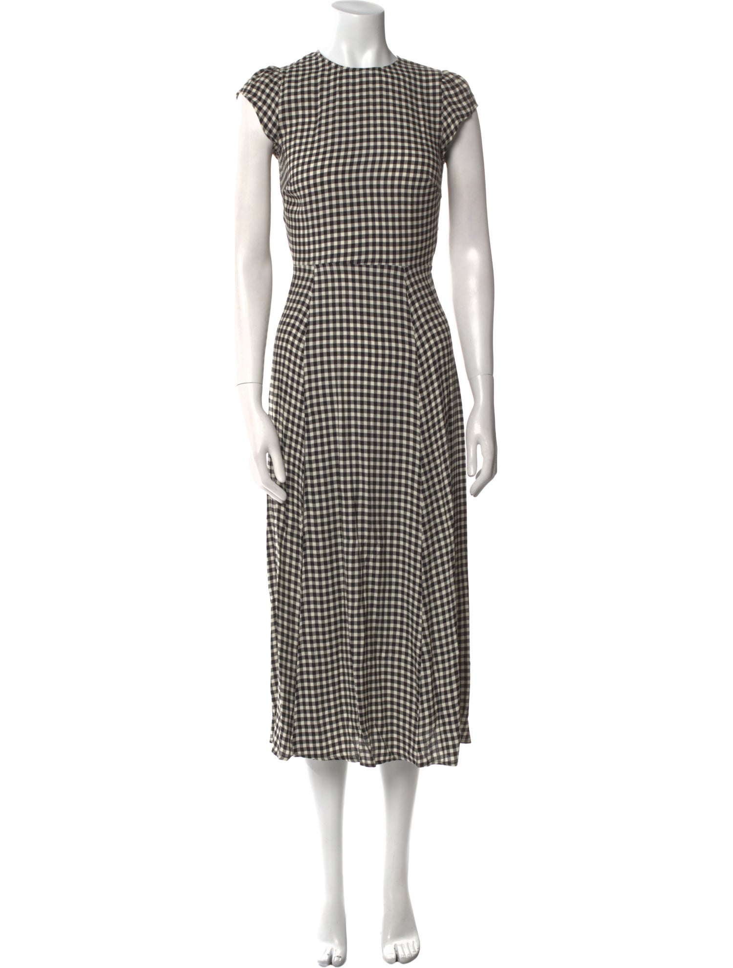 Reformation Plaid Print Long Dress