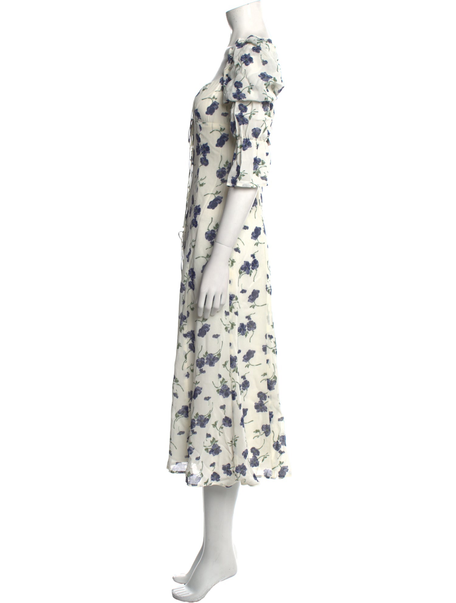 Reformation Floral Print Midi Length Dress w/ Tags