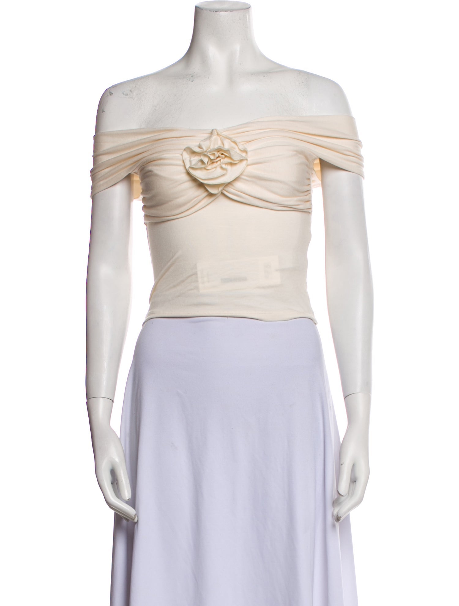 Reformation Off-The-Shoulder Short Sleeve Crop Top