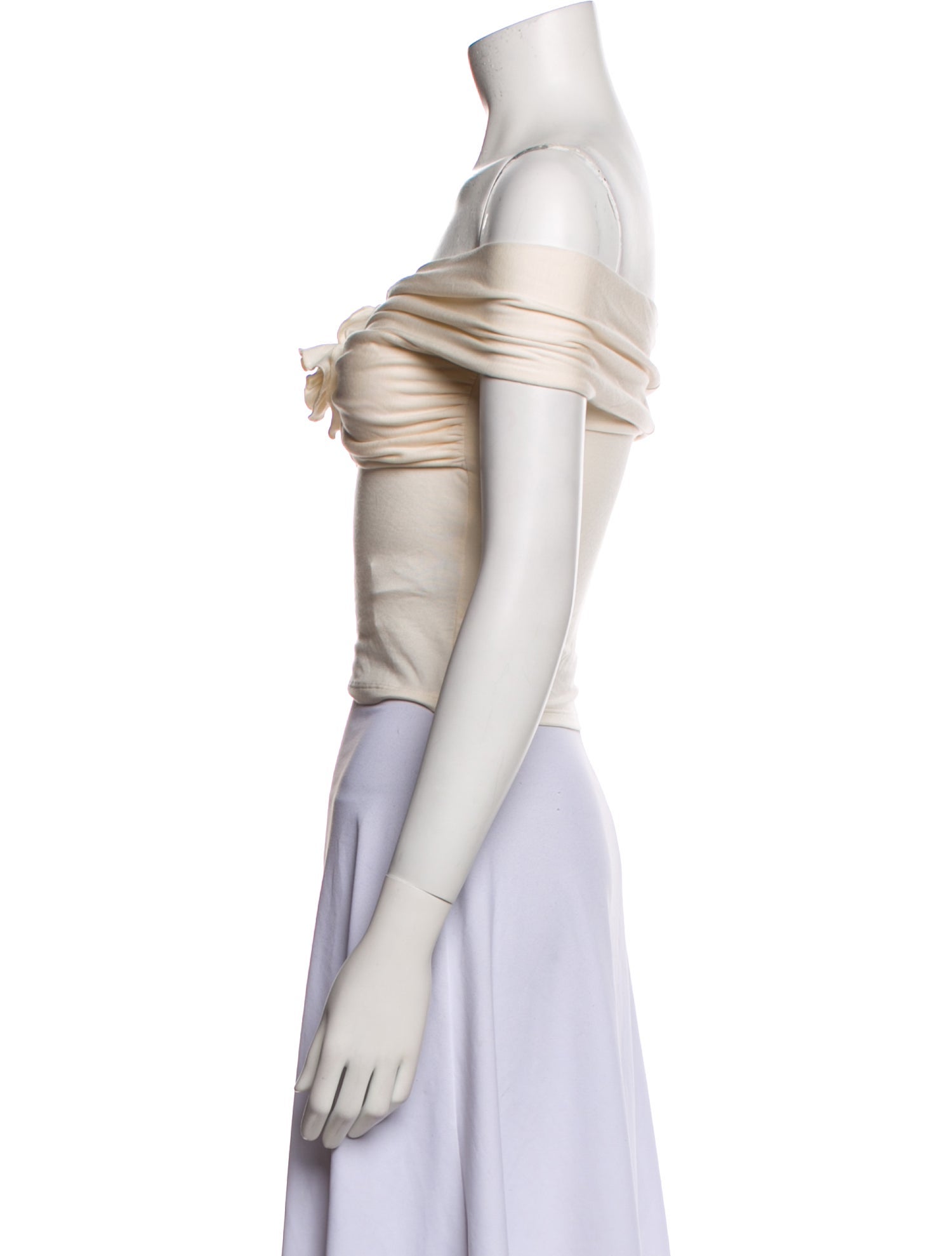 Reformation Off-The-Shoulder Short Sleeve Crop Top