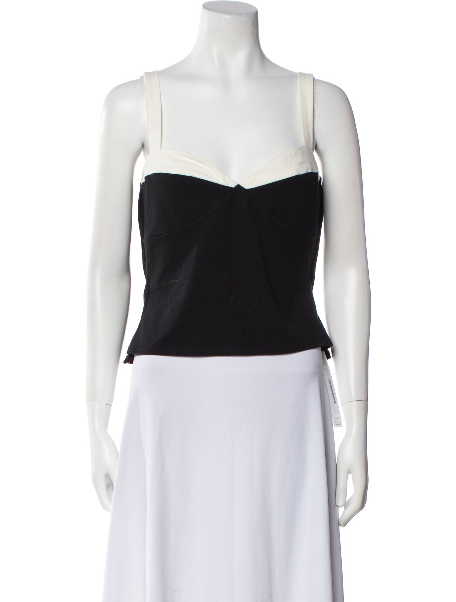 Reformation Square Neckline Sleeveless Crop Top