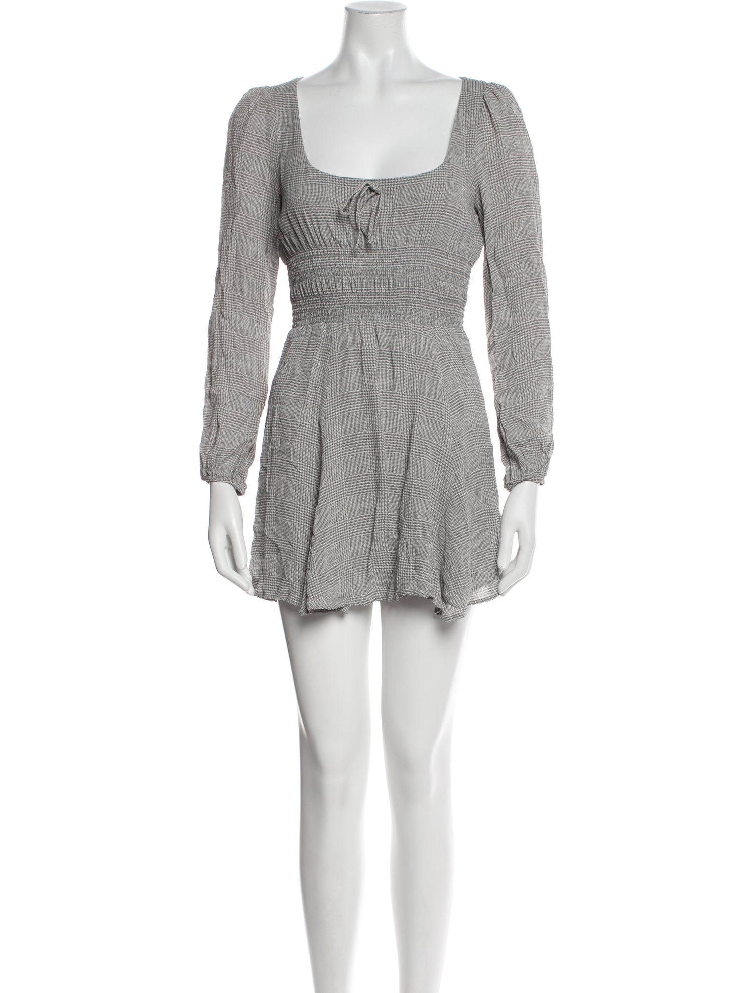 Reformation Plaid Print Mini Dress