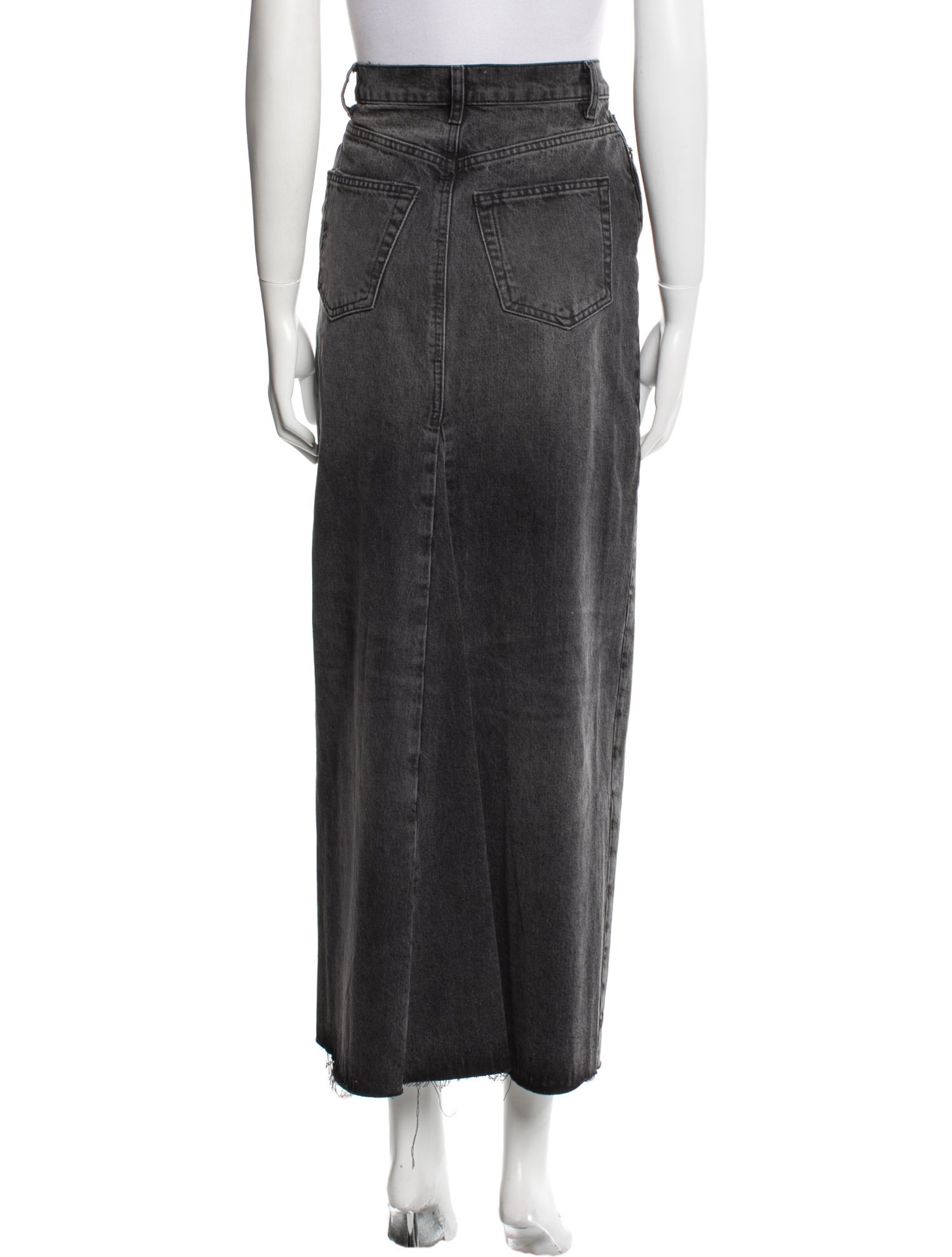 Reformation Raw-Edge Trim Long Skirt
