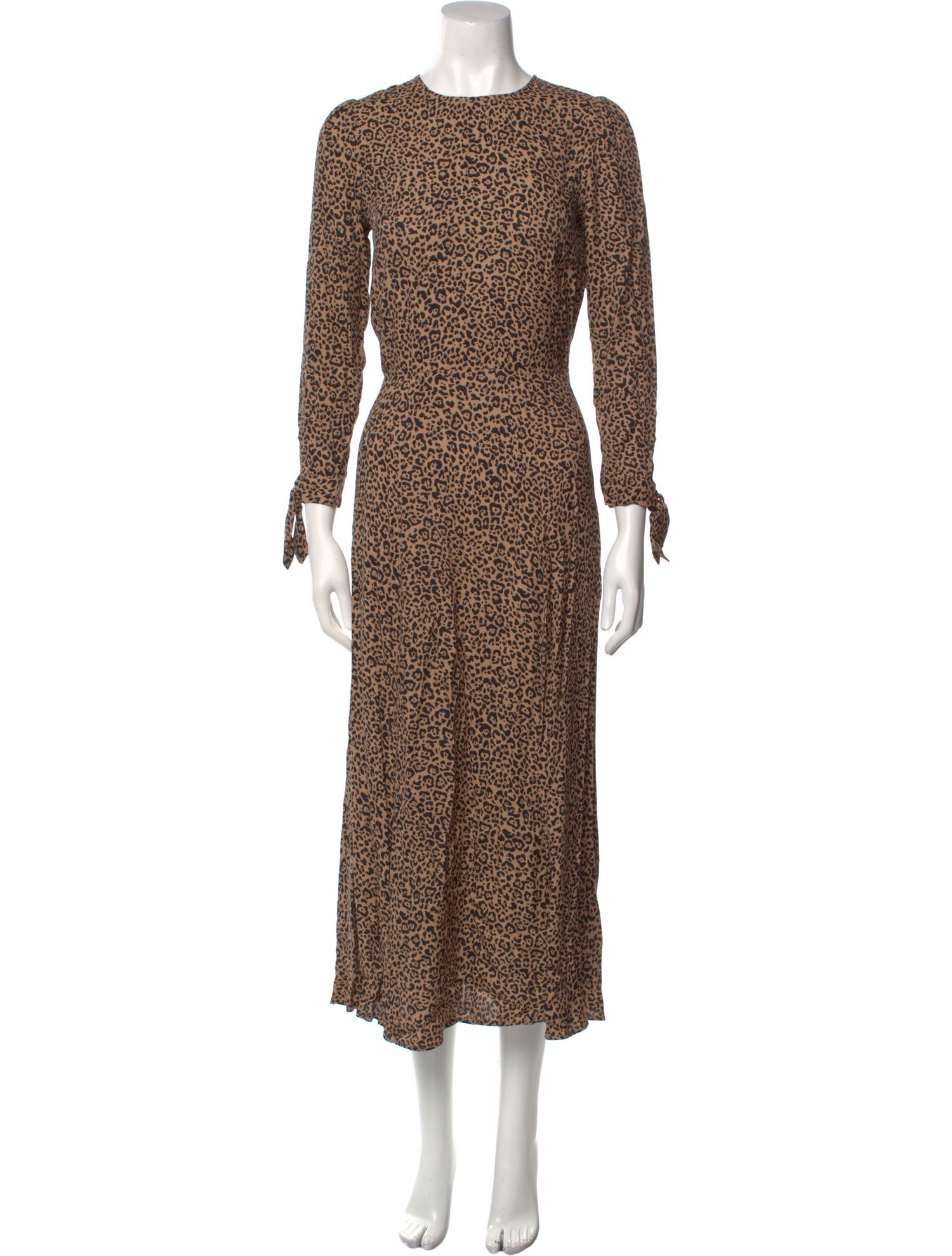 Reformation Animal Print Long Dress