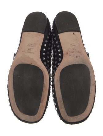 Reformation Satin Crystal Embellishments Mary Jane Flats