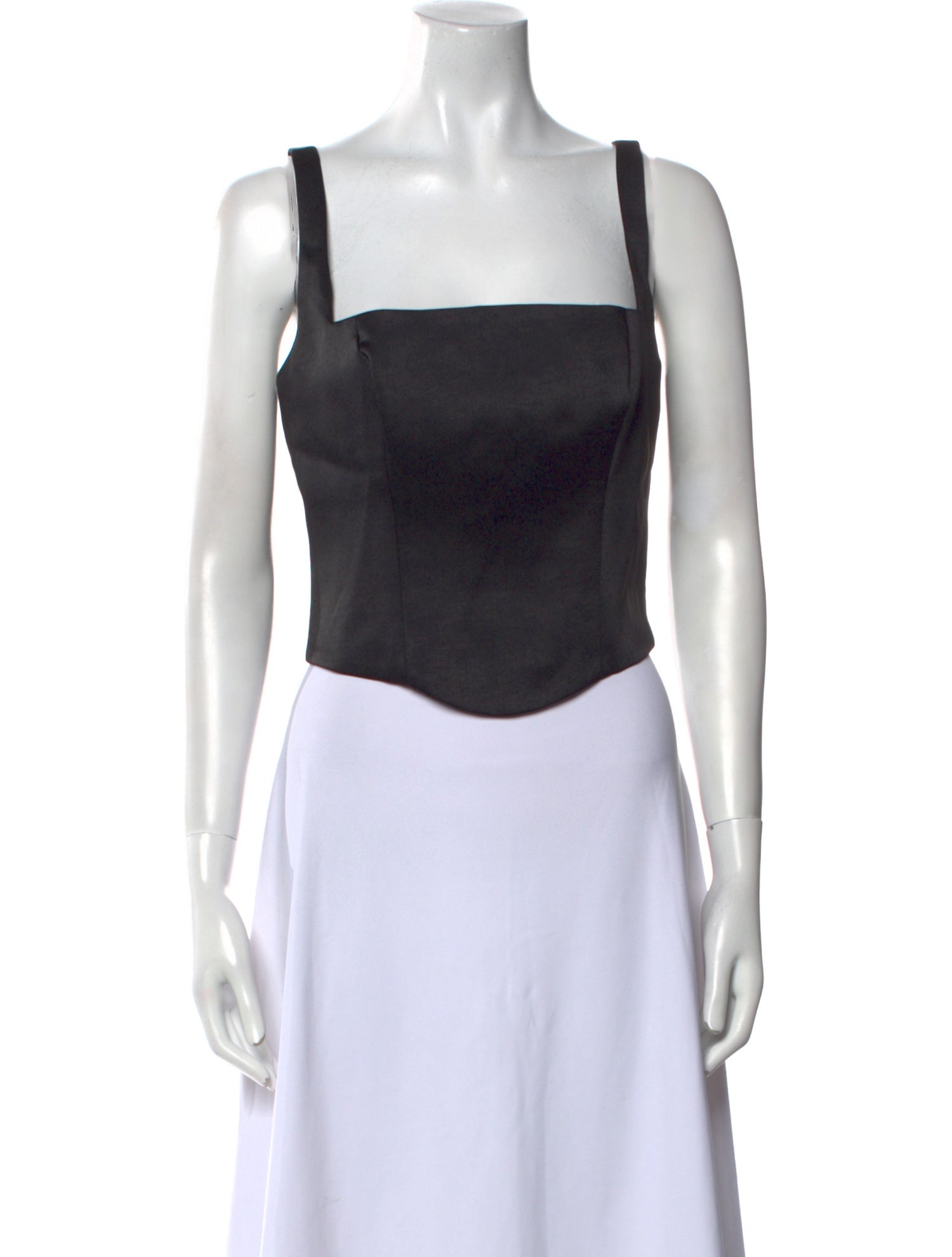 Reformation Square Neckline Sleeveless Crop Top