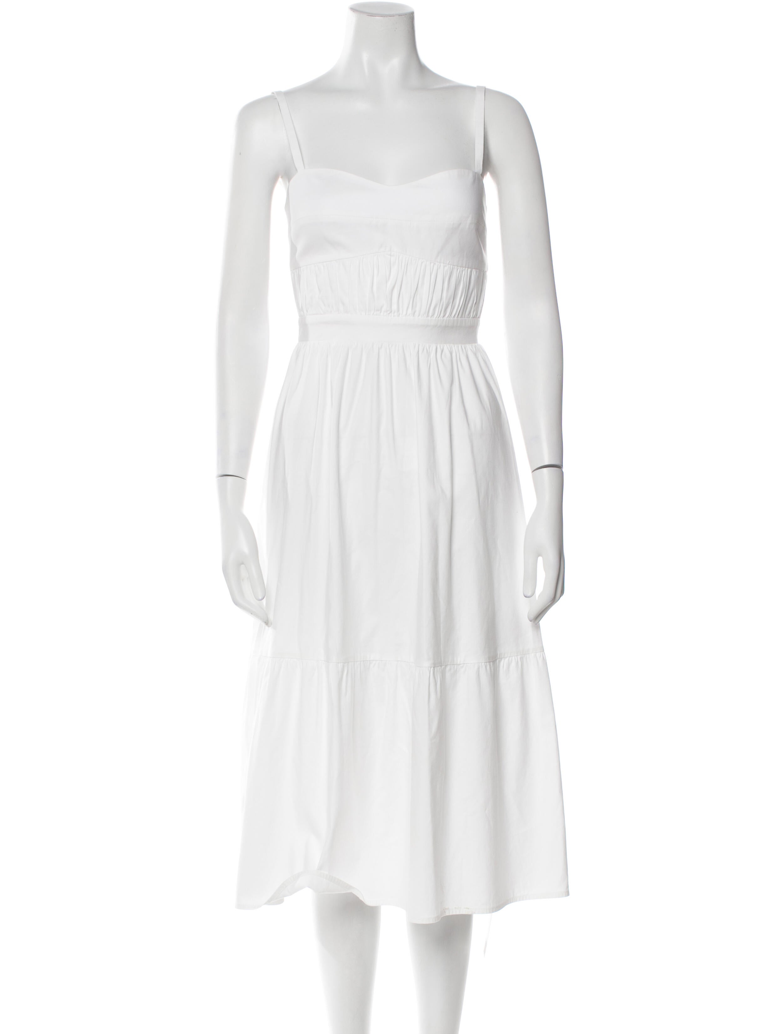 Reformation Square Neckline Midi Length Dress