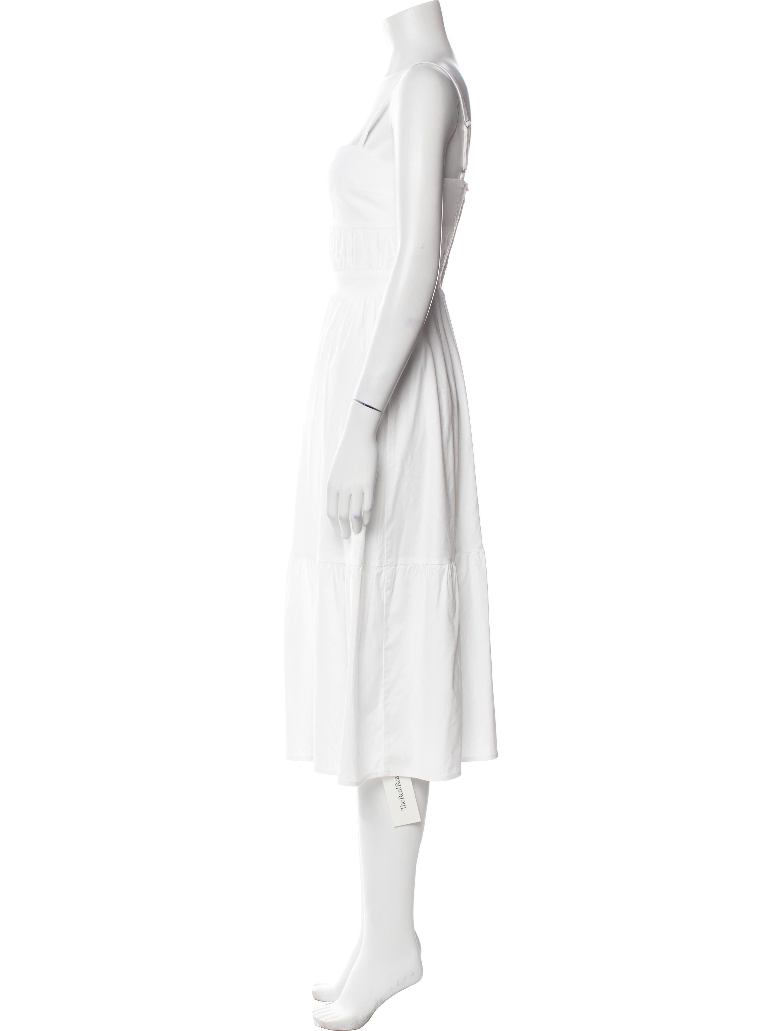 Reformation Square Neckline Midi Length Dress