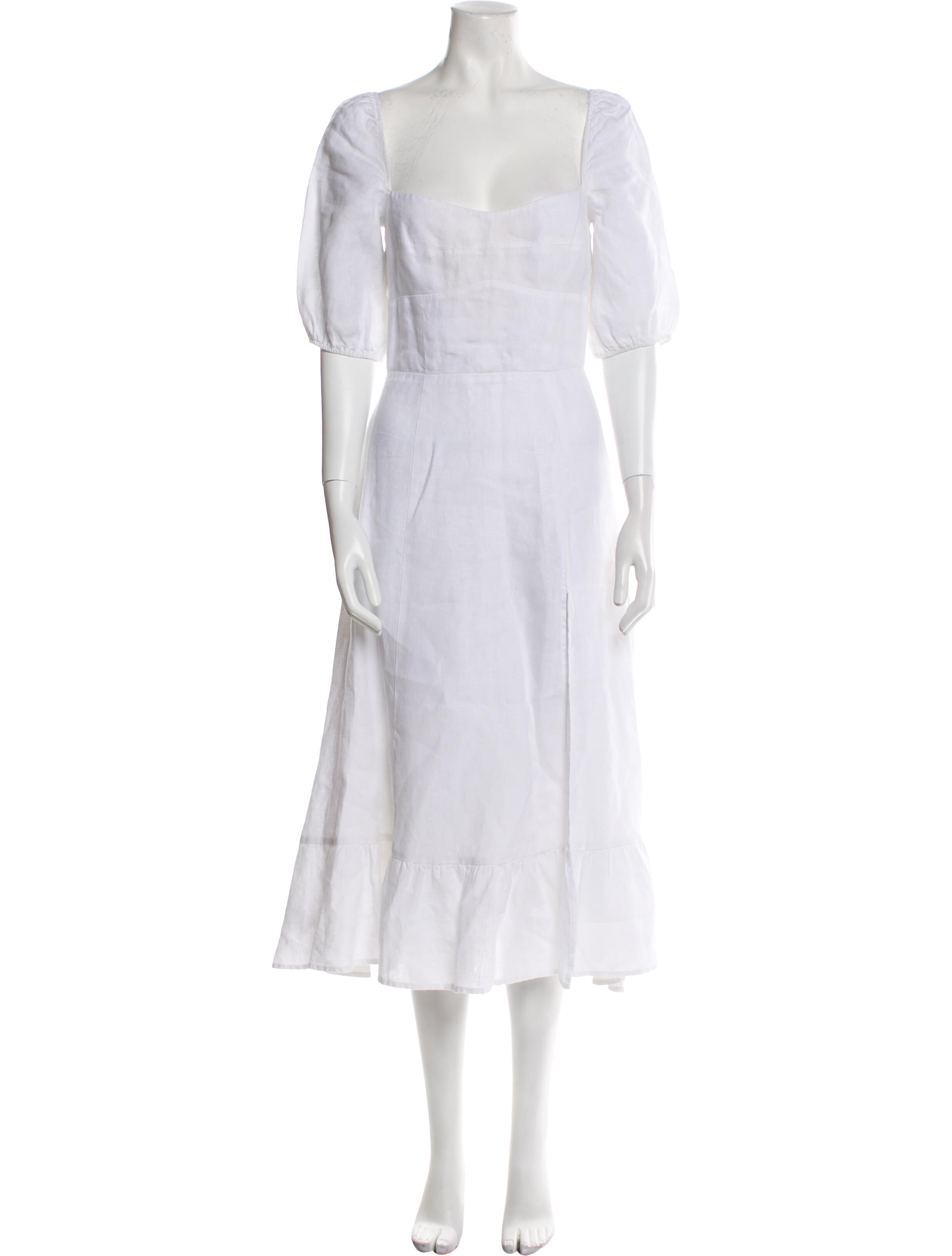 Reformation Square Neckline Midi Length Dress