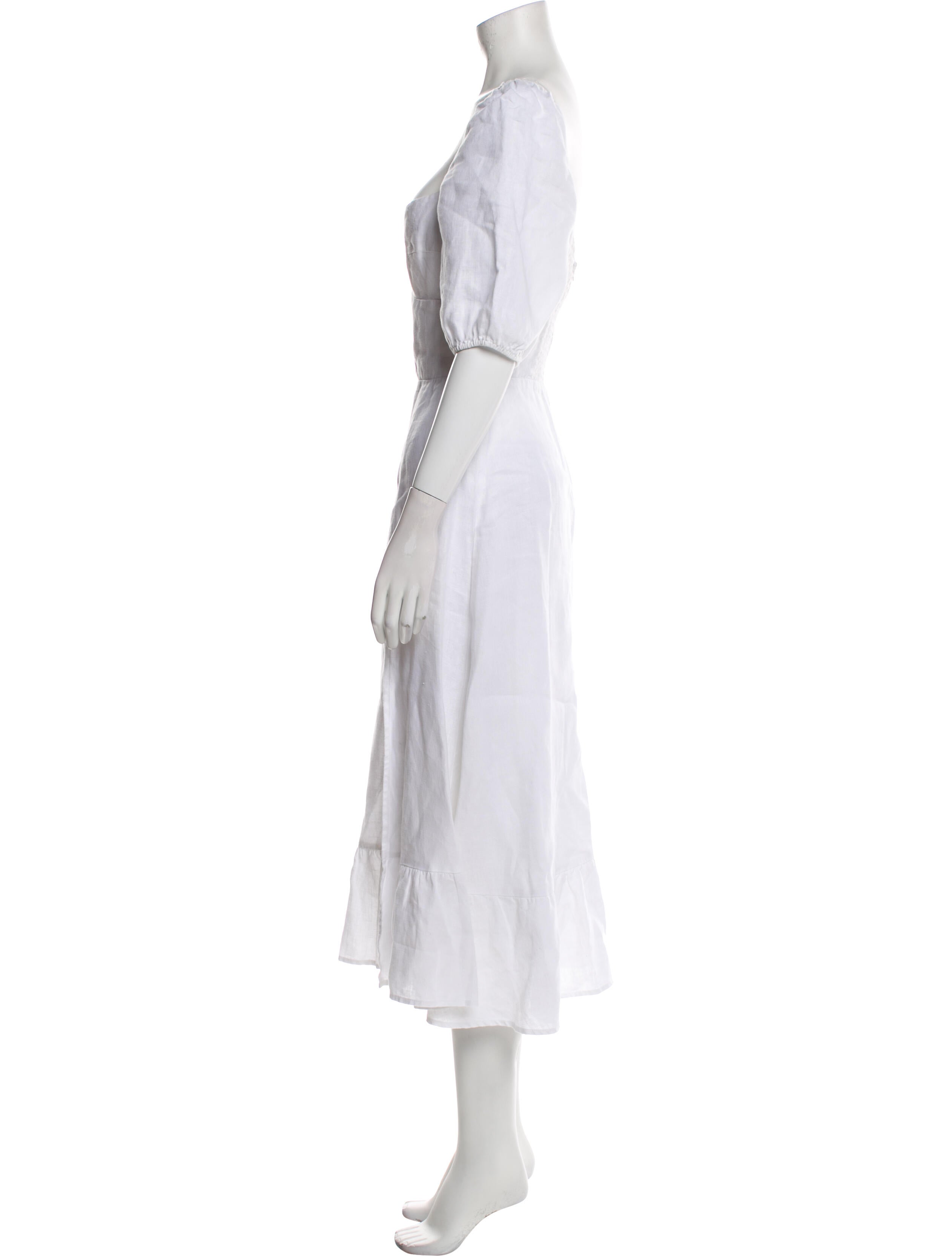 Reformation Square Neckline Midi Length Dress