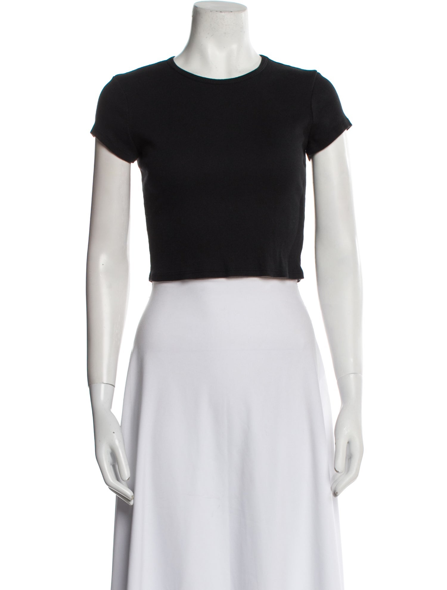 Reformation Crew Neck Short Sleeve Crop Top