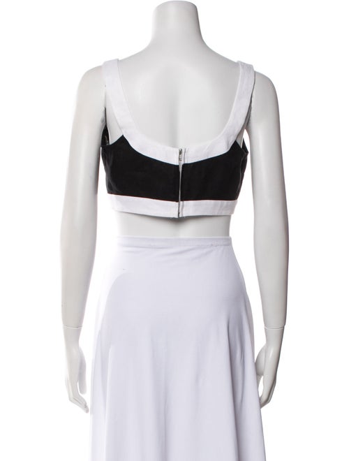 Reformation Linen Square Neckline Crop Top