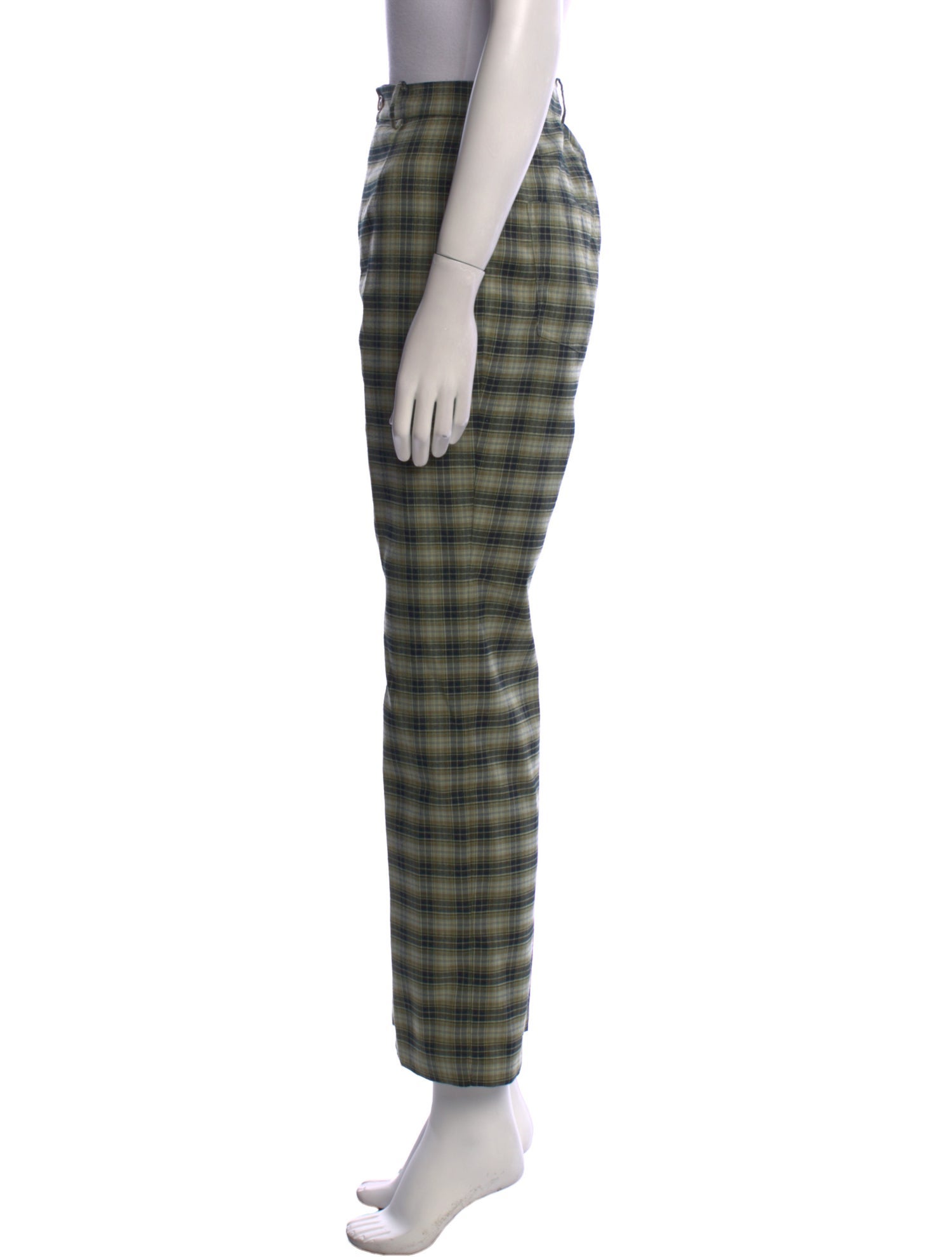 Reformation Plaid Print Wide Leg Pants