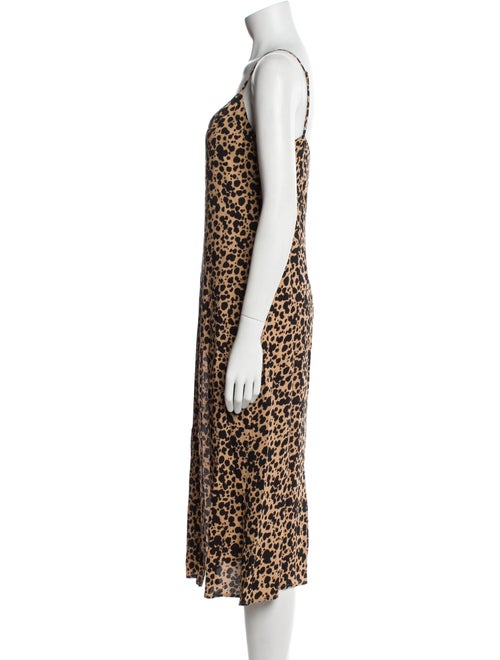 Reformation Animal Print Midi Length Dress