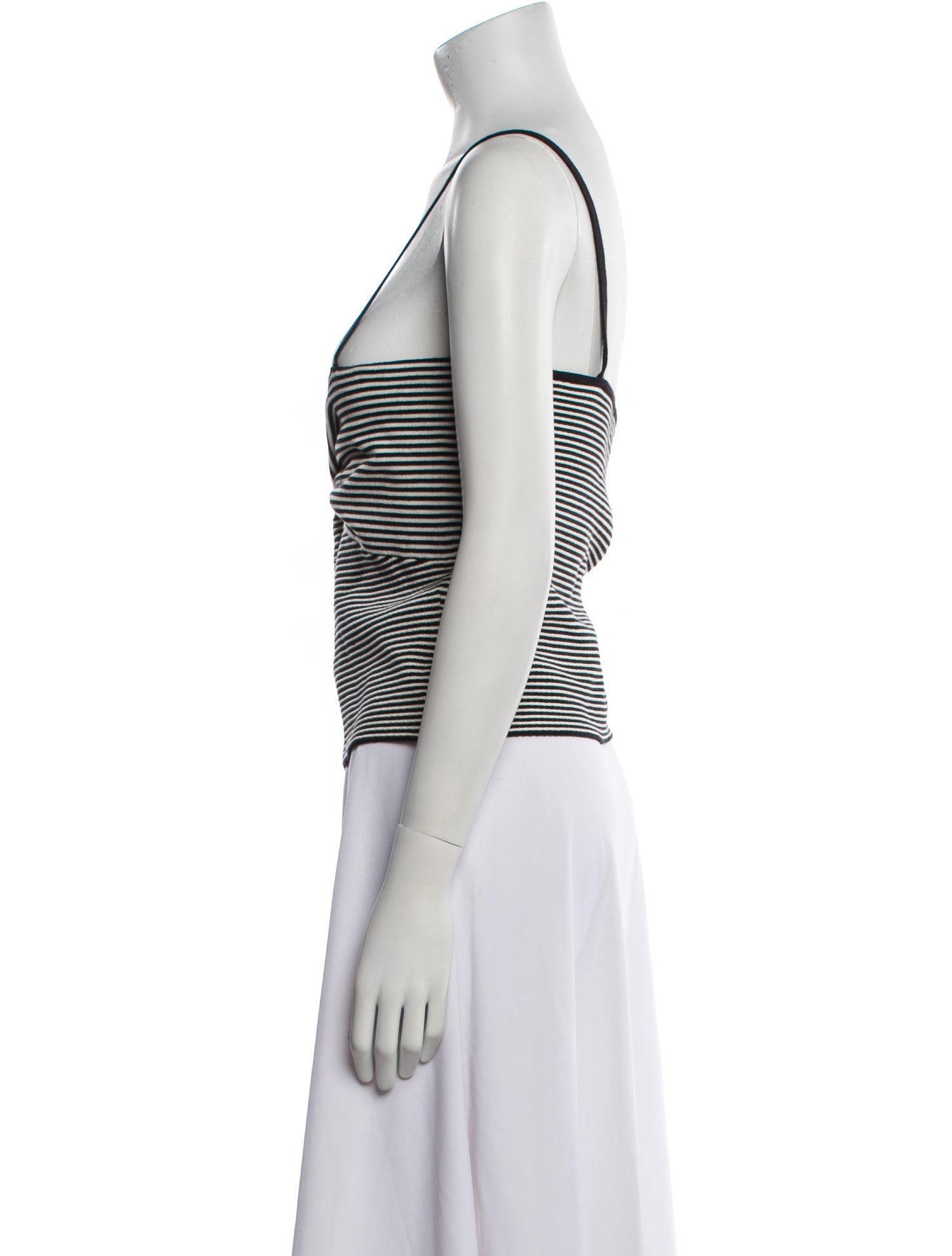 Reformation Striped Square Neckline Crop Top