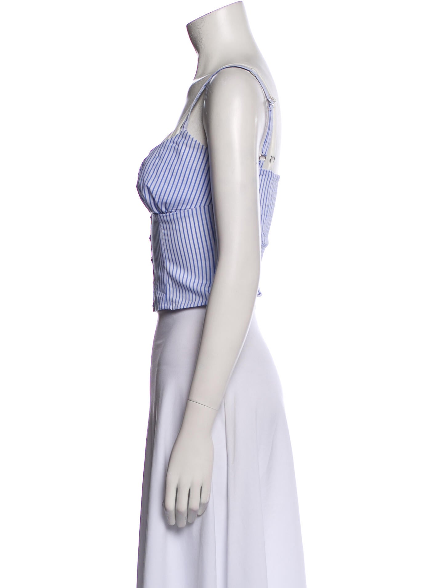 Reformation Striped Square Neckline Crop Top