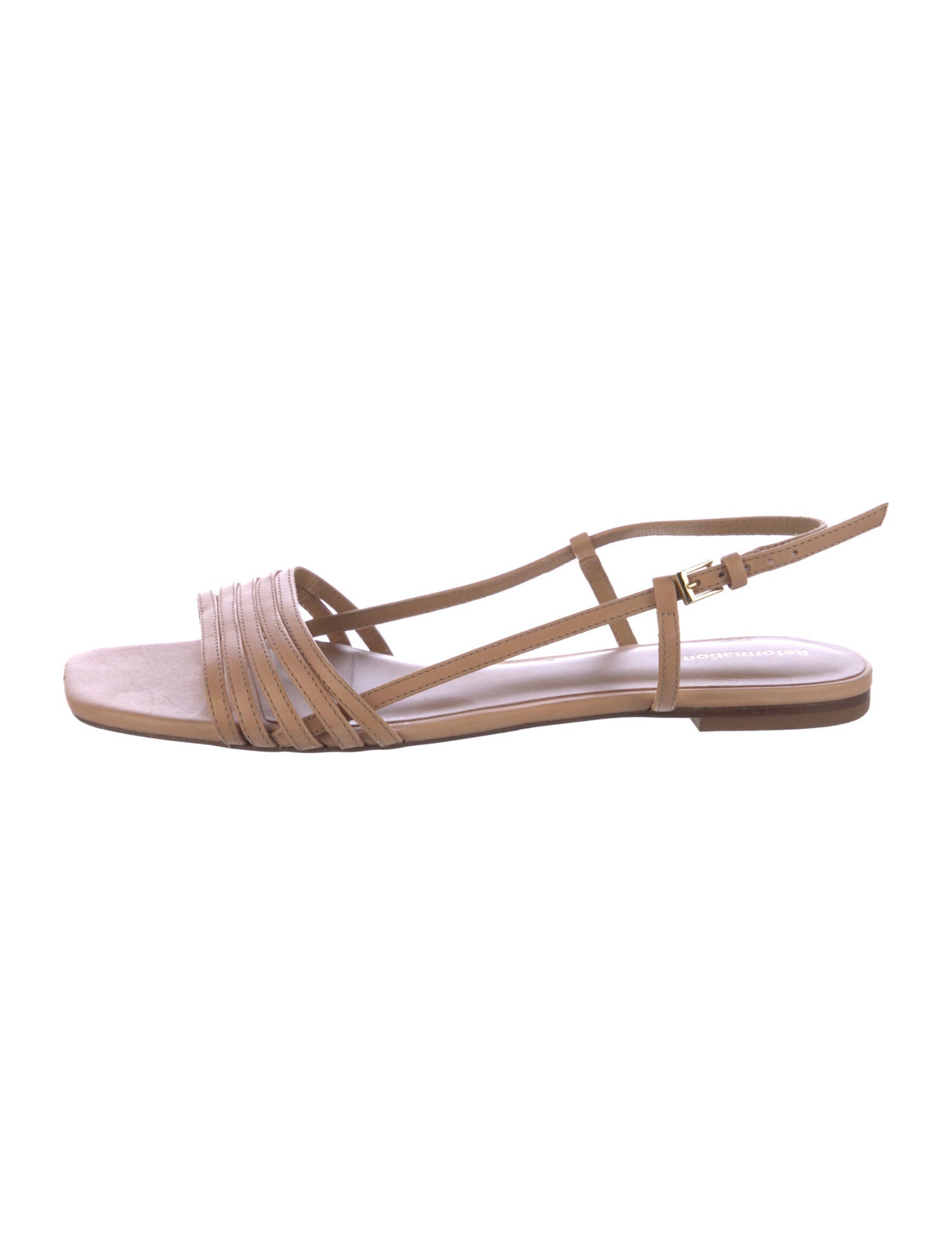 Reformation Leather T-Strap Sandals