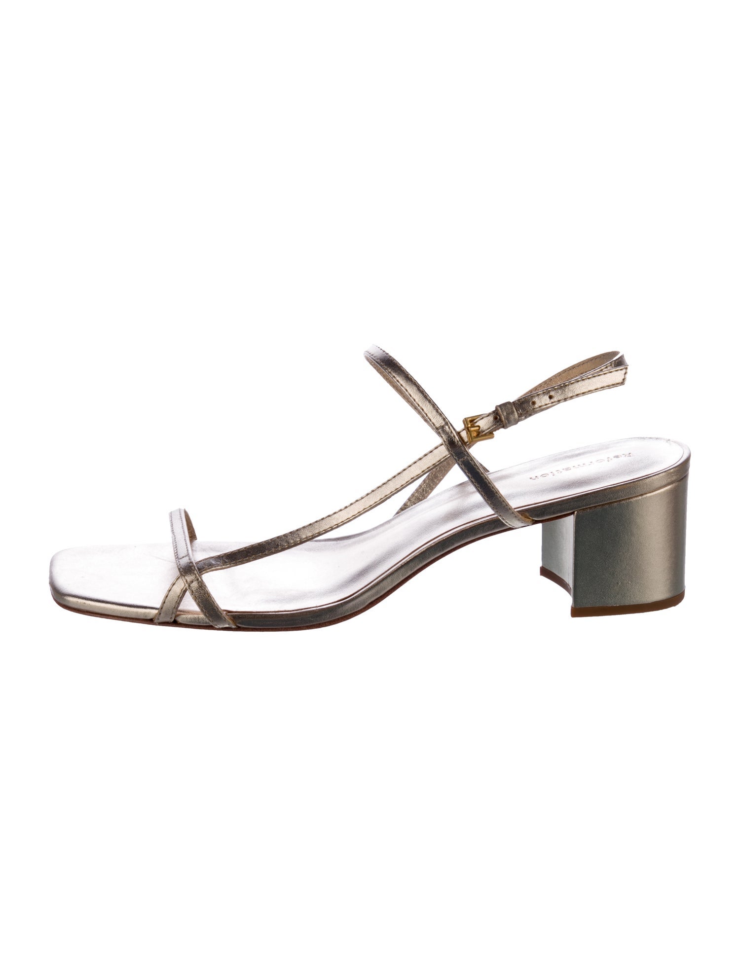 Reformation Leather Slingback Sandals