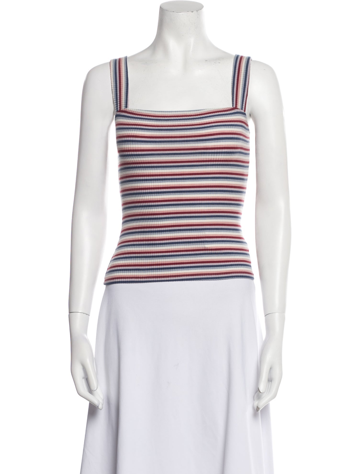 Reformation Striped Square Neckline Top