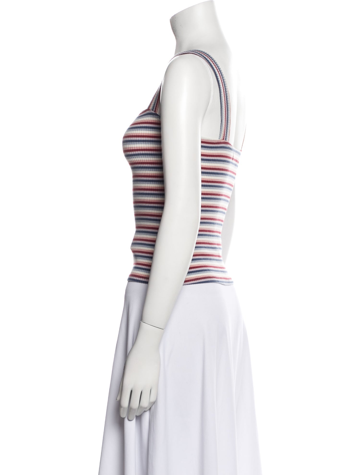 Reformation Striped Square Neckline Top