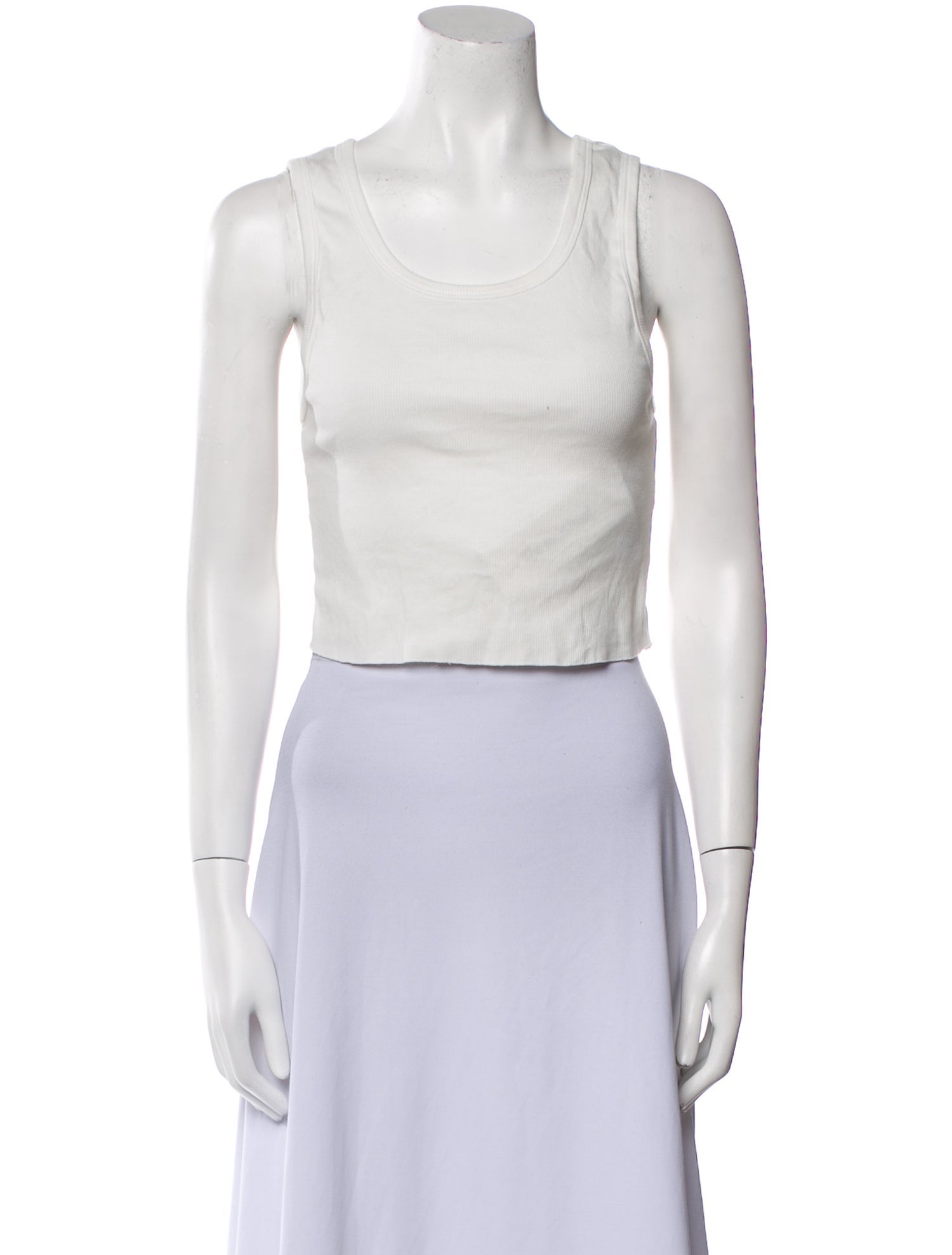 Reformation Silk Scoop Neck Crop Top