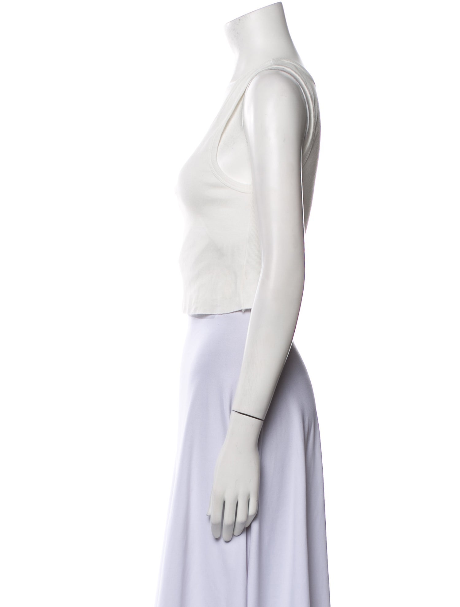 Reformation Silk Scoop Neck Crop Top