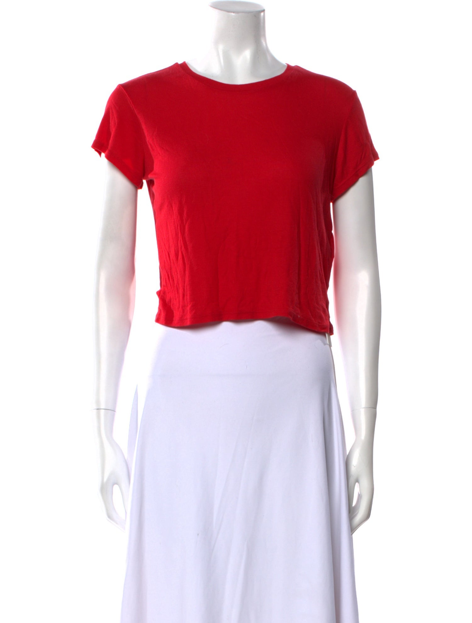 Reformation Crew Neck Short Sleeve Crop Top