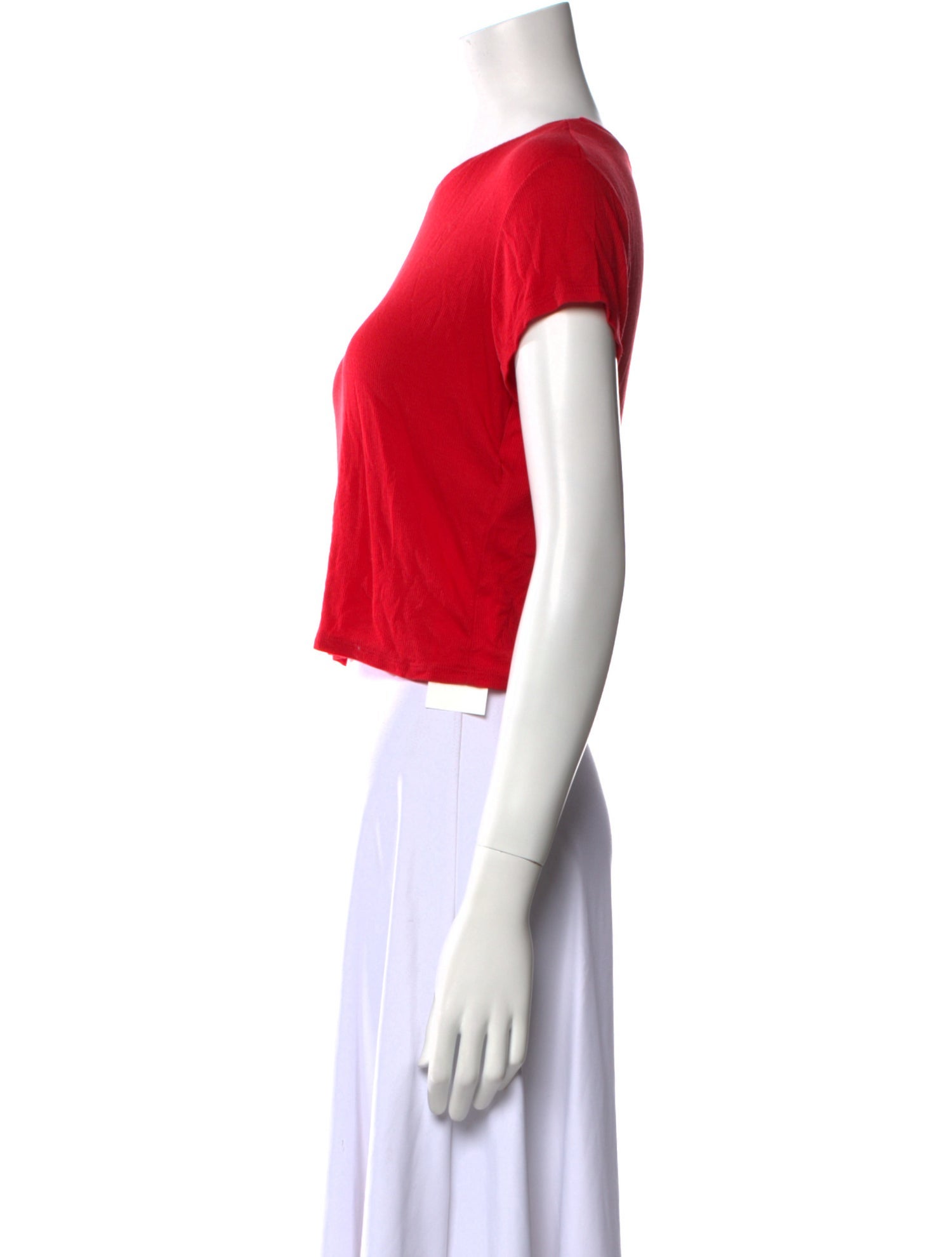 Reformation Crew Neck Short Sleeve Crop Top