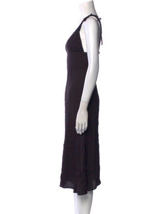 Reformation Polka Dot Print Midi Length Dress