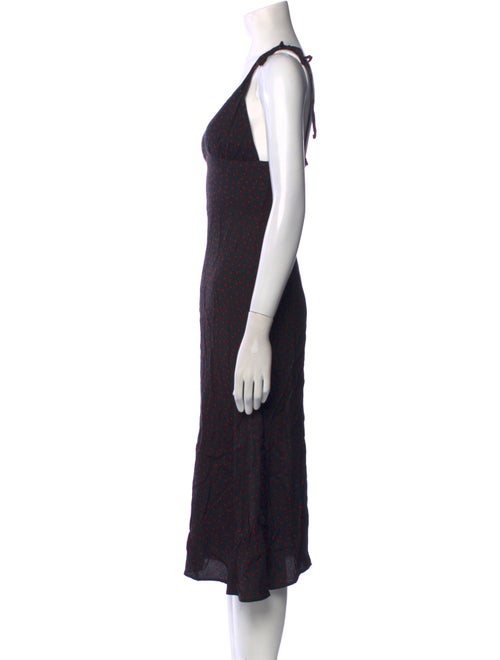 Reformation Polka Dot Print Midi Length Dress