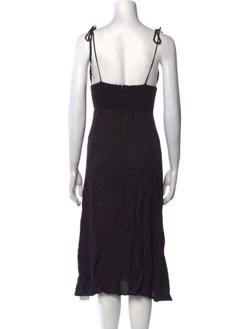 Reformation Polka Dot Print Midi Length Dress