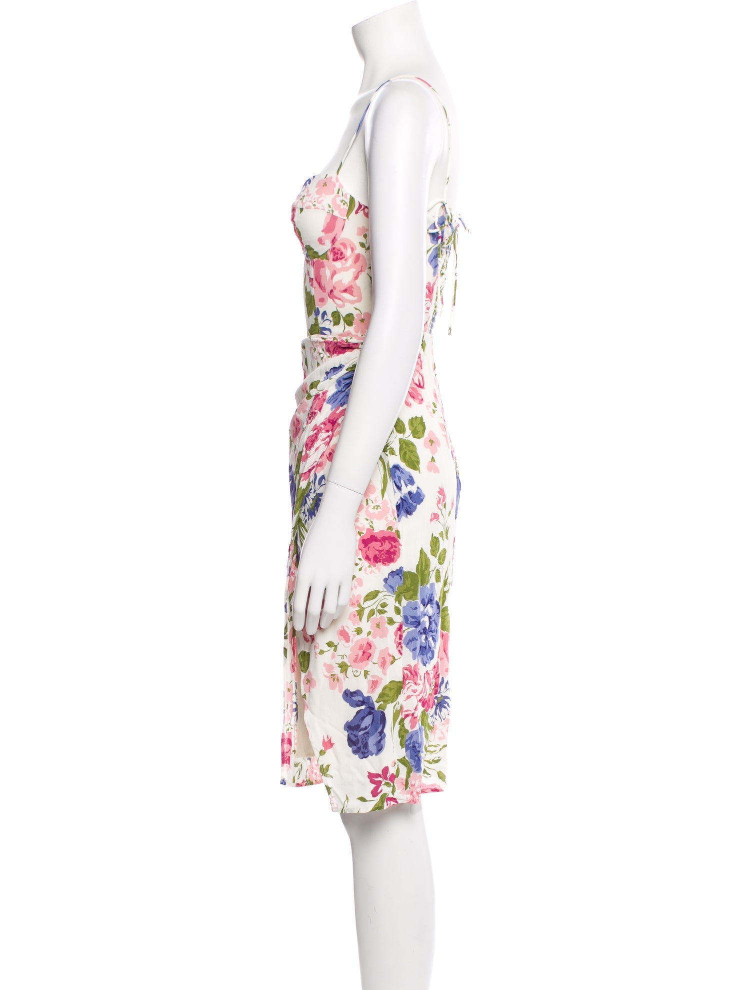 Reformation Floral Print Knee-Length Dress